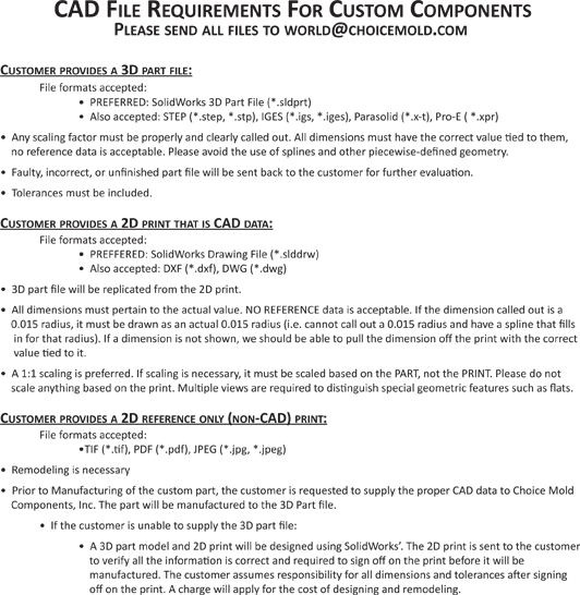 cad file requirements