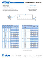 d-head ejector pins - m-2 - straight