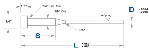 Nitrided Ejector Pins - Step