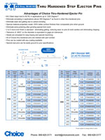 thru-hardened ejector pins - step